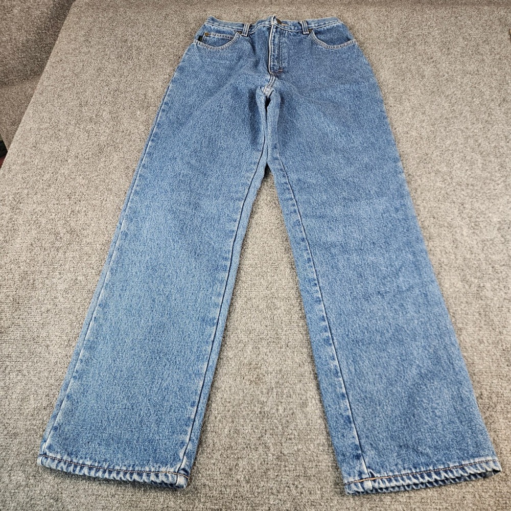 Cabelas Flannel Lined Jeans Womens 10 Reg Blue Denim Plaid Insulated StraightLeg